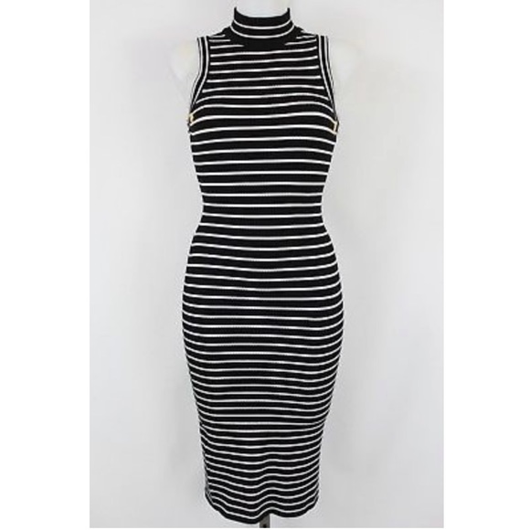 Michael Kors Dresses & Skirts - Michael Kors Striped Sleeveless Bodycon Midi Dress